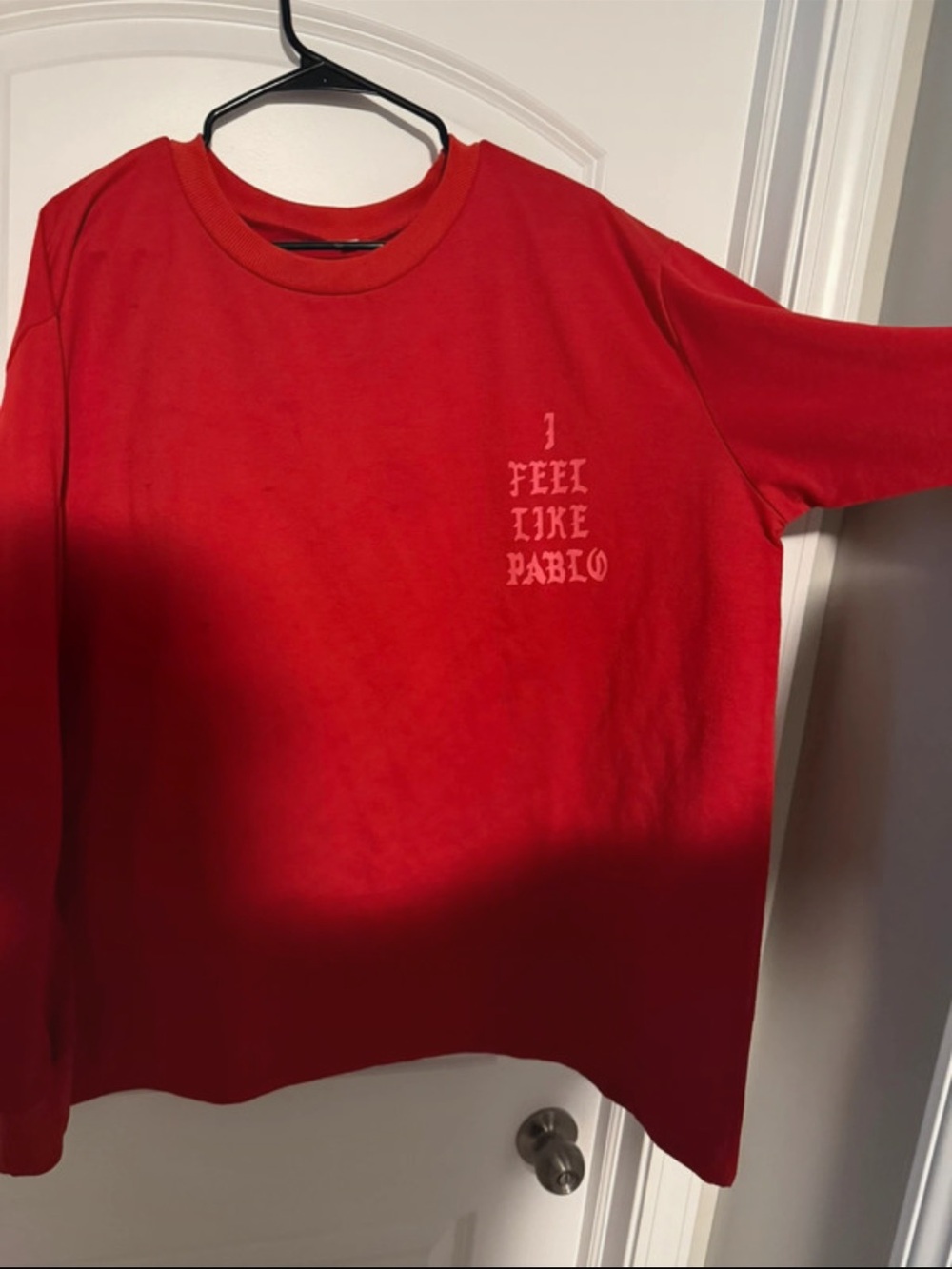 Yeezy Red Long Sleeve "I Feel Like Pablo" Tee